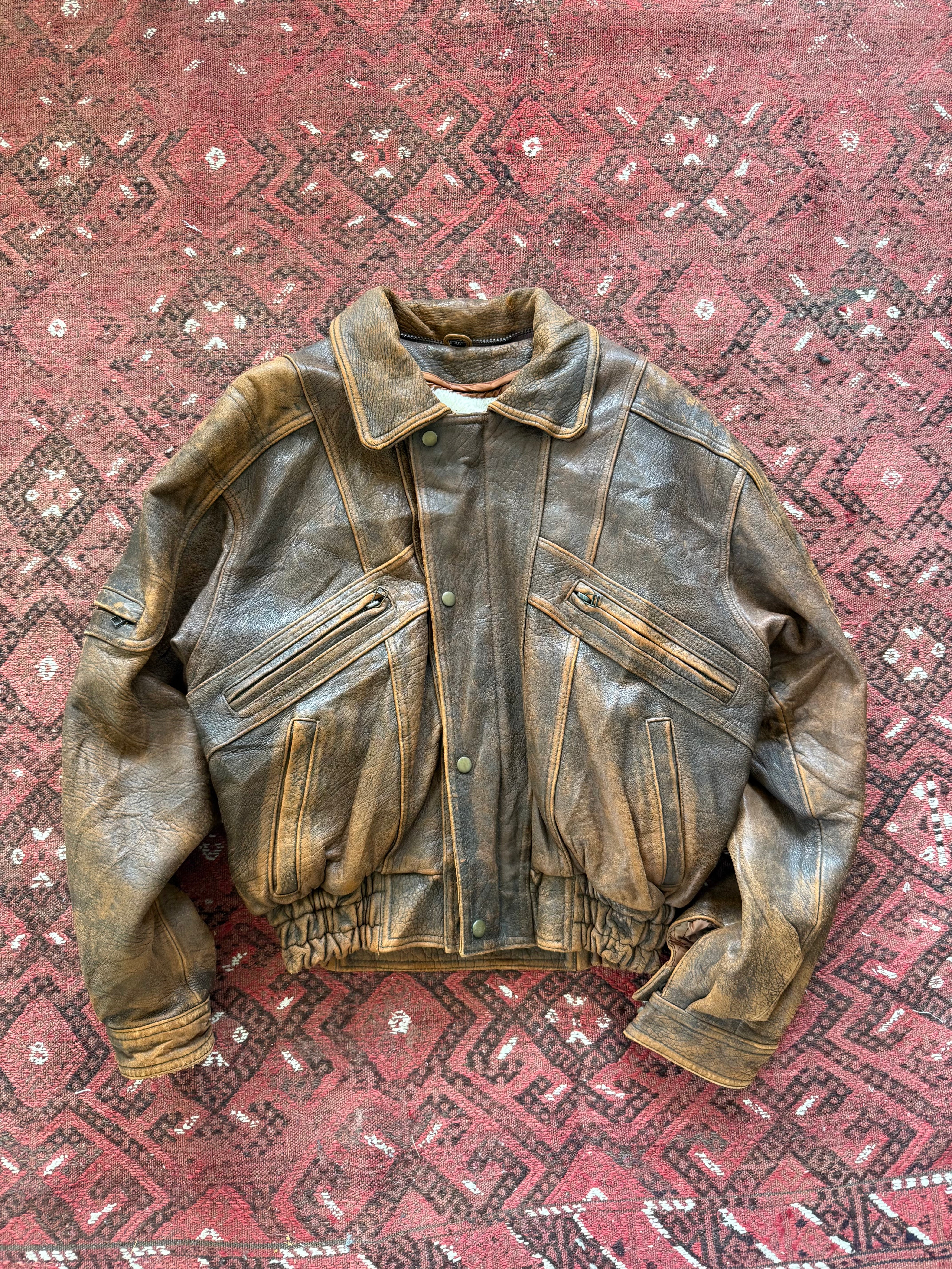 Disco A2G1 Leather Bomber Jacket
