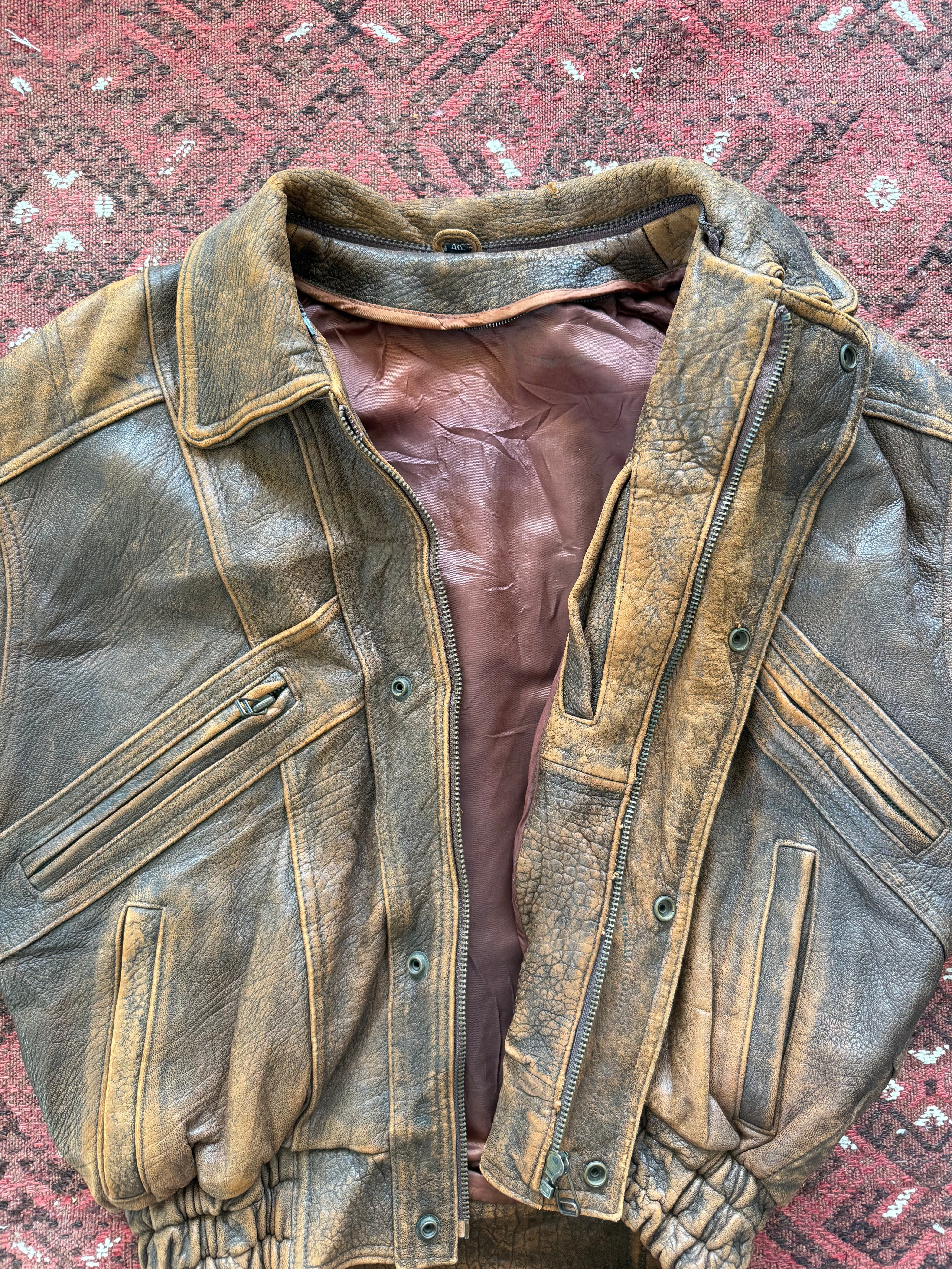 Disco A2G1 Leather Bomber Jacket